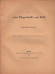 Über eine Flugschrift von 1743