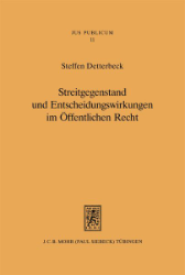 Buchcover Streitgegenstand und Entscheidungswirkungen im Öffentlichen Recht