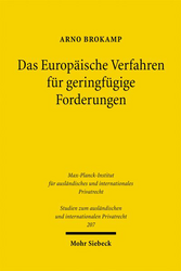 Buchcover Das Europäische Verfahren für geringfügige Forderungen