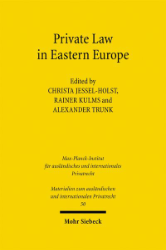 Buchcover Private Law in Eastern Europe