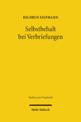 Buchcover Selbstbehalt bei Verbriefungen