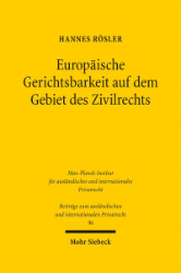 Buchcover Europäische Gerichtsbarkeit auf dem Gebiet des Zivilrechts