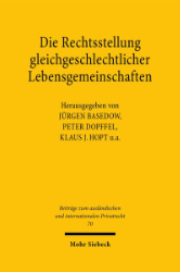 Buchcover Die Rechtsstellung gleichgeschlechtlicher Lebensgemeinschaften