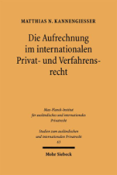 Buchcover Die Aufrechnung im internationalen Privat- und Verfahrensrecht