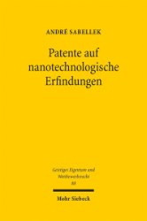 Buchcover Patente auf nanotechnologische Erfindungen