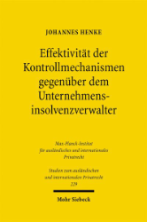 Buchcover Effektivität der Kontrollmechanismen gegenüber dem Unternehmensinsolvenzverwalter ...