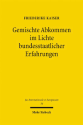 Buchcover Gemischte Abkommen im Lichte bundesstaatlicher Erfahrungen