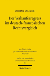 Buchcover Der Verkäuferregress im deutsch-französischen Rechtsvergleich