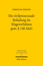 Buchcover Die zivilprozessuale Beiladung im Klageverfahren gem. § 148 AktG