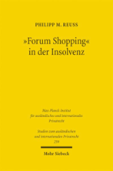 Buchcover »Forum shopping« in der Insolvenz