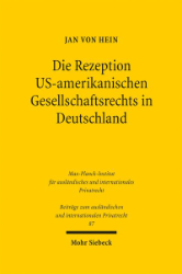 Buchcover Die Rezeption US-amerikanischen Gesellschaftsrechts in Deutschland