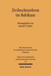 Buchcover Zivilrechtsreform im Baltikum
