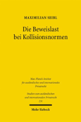 Buchcover Die Beweislast bei Kollisionsnormen