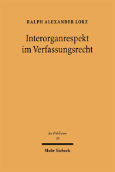 Buchcover Interorganrespekt im Verfassungsrecht