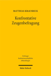 Buchcover Konfrontative Zeugenbefragung