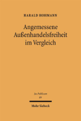 Buchcover Angemessene Außenhandelsfreiheit im Vergleich
