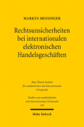 Buchcover Rechtsunsicherheiten bei internationalen elektronischen Handelsgeschäften