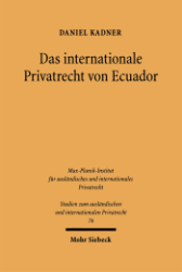 Buchcover Das internationale Privatrecht von Ecuador