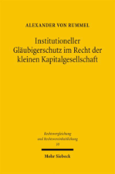Buchcover Institutioneller Gläubigerschutz im Recht der kleinen Kapitalgesellschaft
