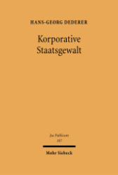 Buchcover Korporative Staatsgewalt