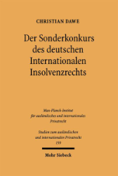 Buchcover Der Sonderkonkurs des deutschen Internationalen Insolvenzrechts