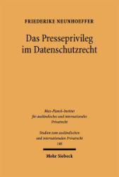 Buchcover Das Presseprivileg im Datenschutzrecht