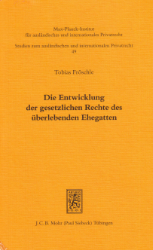 Buchcover Die Entwicklung der gesetzlichen Rechte des überlebenden Ehegatten