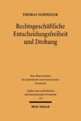 Buchcover Rechtsgeschäftliche Entscheidungsfreiheit und Drohung