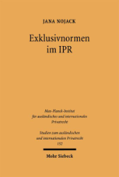 Buchcover Exklusivnormen im IPR