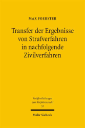Buchcover Transfer der Ergebnisse von Strafverfahren in nachfolgende Zivilverfahren