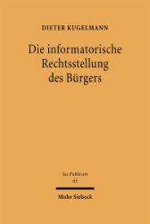 Buchcover Die informatorische Rechtsstellung des Bürgers
