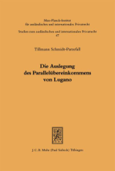 Buchcover Die Auslegung des Parallelübereinkommens von Lugano