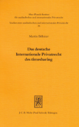 Buchcover Das deutsche internationale Privatrecht des Timesharing