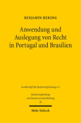 Buchcover Anwendung und Auslegung von Recht in Portugal und Brasilien