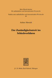Buchcover Der Zuständigkeitsstreit im Schiedsverfahren