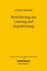 Buchcover Bereicherung aus Leistung und Gegenleistung