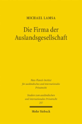 Buchcover Die Firma der Auslandsgesellschaft