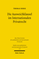 Buchcover Die Ausweichklausel im Internationalen Privatrecht
