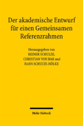 Buchcover Der akademische Entwurf für einen Gemeinsamen Referenzrahmen