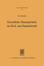 Buchcover Gesetzliche Zinsansprüche im Zivil- und Handelsrecht