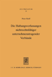 Buchcover Die Haftungsverfassungen nichtrechtsfähiger unternehmenstragender Verbände