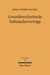 Buchcover Grenzüberschreitende Verbraucherverträge