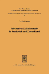 Buchcover Fakultatives Kollisionsrecht in Frankreich und Deutschland