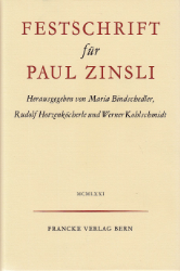 Festschrift für Paul Zinsli