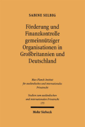 Buchcover Förderung und Finanzkontrolle gemeinnütziger Organisationen in Großbritannien ...