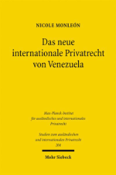 Buchcover Das neue internationale Privatrecht von Venezuela