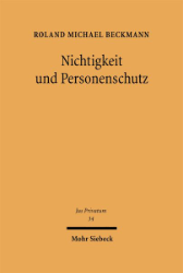 Buchcover Nichtigkeit und Personenschutz