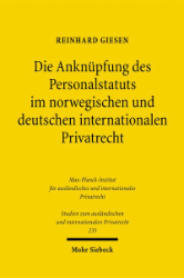 Buchcover Die Anknüpfung des Personalstatuts im norwegischen und deutschen internationalen ...