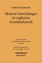 Buchcover Moderne Entwicklungen im englischen Grundstücksrecht