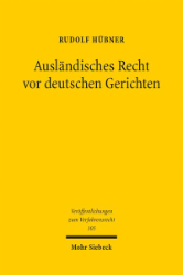 Buchcover Ausländisches Recht vor deutschen Gerichten